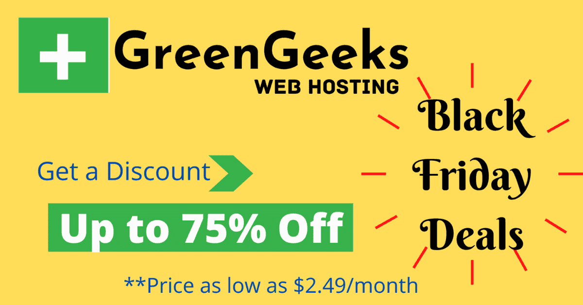 GreenGeeks Black Friday Deals
