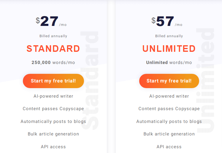 article forge plans and pricing