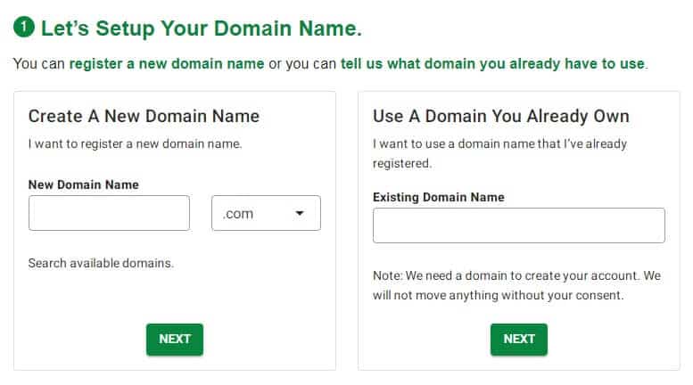 greengeeks domain name setup
