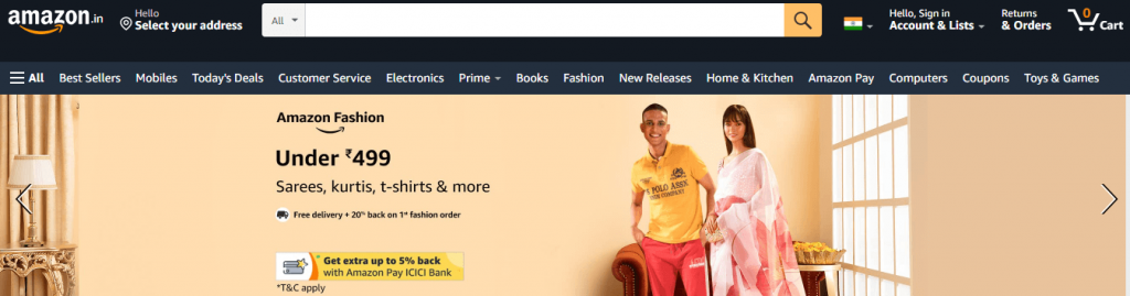 amazon india online shopping site homepage
