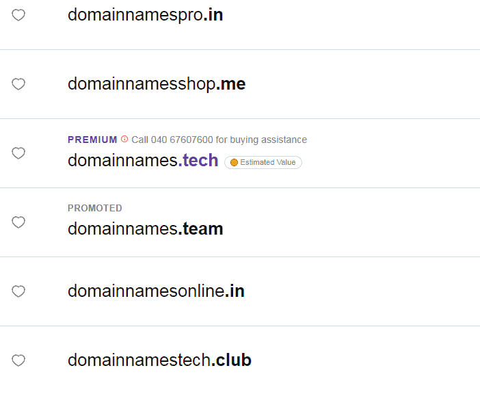 domain name alternate options