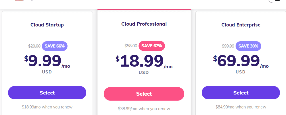hostinger cloud hosting pricing