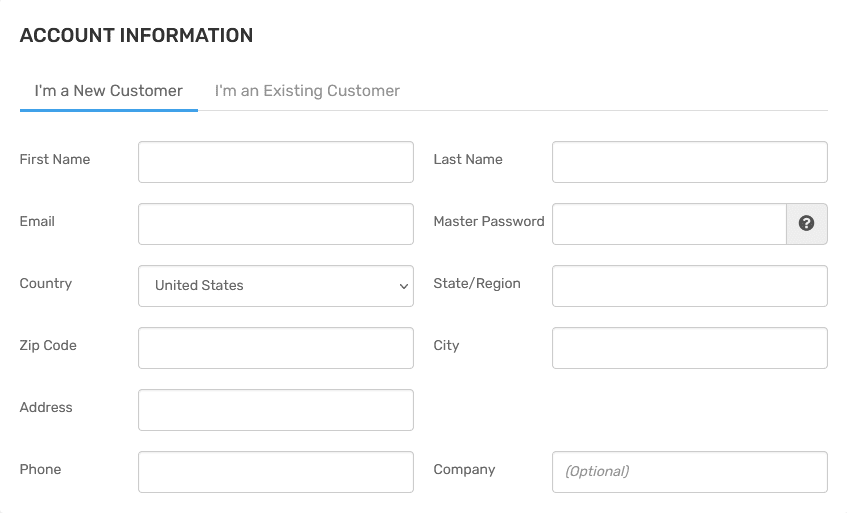 fill up the details in your account information