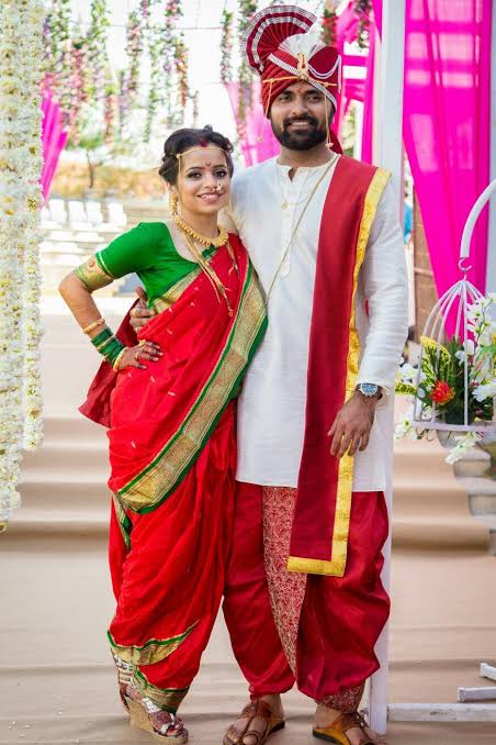 Nauvari Saree and Sherwani